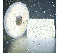 GOMING Tira LED COB 15M 24V Blanco Frio 6000K IP65 Impermeable Brillo Alto 11000lm CRI 93+ Luminiscencia Lineal Alta Densidad 384LED/M Luces LED para Gabinete Sala Estar y Más(Sin Alimentación)