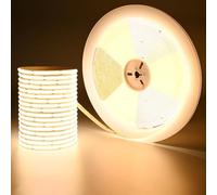 GOMING Tira LED COB 24V 20M Blanco Cálido 3000K 146W Brillo Alto 14000lm CRI 93+ Luminiscencia Lineal Alta Densidad 480LED/M IP20 Not Impermeable Luces LED para Decoración del Hogar(Sin Alimentación)