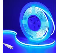 GOMING Tira LED COB 24V Azul 460nm 5M Brillo Alto Luminiscencia Lineal Alta Densidad 480LED/M Not Impermeable IP20 Luces LED para Gabinete Dormitorio Sala Estar Cocina Decoración(Sin Alimentación)