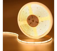 GOMING Tira LED COB 24V Blanco Cálido 3000K 10M Brillo Alto 6800lm CRI 93+ Luminiscencia Lineal Alta Densidad 384LED/M Not Impermeable IP20 Luces LED para Gabinete Sala Estar Armario(Sin Alimentación)