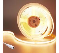 GOMING Tira LED COB 24V Blanco Cálido 3000K 5M Brillo Alto 4500lm CRI 93+ Luminiscencia Lineal Alta Densidad 480LED/M Not Impermeable IP20 Luces LED para Gabinete Sala Estar Armario(Sin Alimentación)