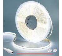 GOMING Tira LED COB 24V Blanco Frio 6000K 10M CRI 93+ 6300lm Luminiscencia Lineal Alta Densidad 312LED/M No Impermeable IP20 Luces LED para Sala de Estar Dormitorio Armario(Sin Alimentación)