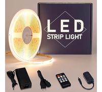 GOMING Tira LED COB 24V Blanco Natural 4000K Dimmable 10M CRI 93+ con Regulador Alimentación 24V 3A 72W Luminiscencia Lineal 312LED/M No Impermeable IP20 Luces LED para Decoración del Hogar