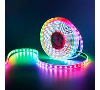 GOMING WS2812B 5V Tira LED Direccionables 5M 300LED IP67 Carcasa Impermeable 5050SMD PCB Negro Flexible RGB LED Strip a Todo Color Dream Color Tira de LED(No Incluye Controlador y Alimentación)