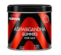 Aldous Bio – Gominolas de Ashwagandha KSM-66 Withania somnífera – Cereza 120 gominolas