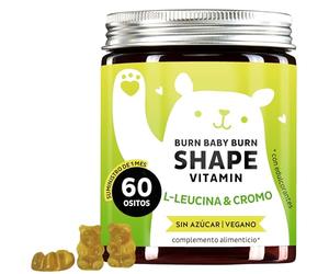 Gominolas Complejo de Nutrientes - Burn Baby Burn Shape Gummies Con Cromo, Biotina, Zinc, L-Leucina Y Extracto De Té Verde - 60 unidades (1 mes), Veganos, Sin Azúcar, Bears With Benefits