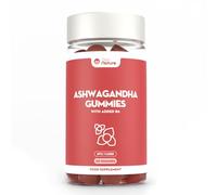 Gominolas de Ashwagandha 1500mg - Suplemento de Raíz de Ashwagandha de Alta Potencia con Vitamina B6 - Sabor Natural a Manzana - 60 Gominolas