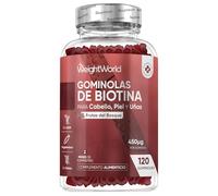 Gominolas de Biotina 450 mcg - 120 Unidades con Sabor a Frutas del Bosque - Complejo de Biotina con 13 Multivitaminas y Minerales - Para 2 Meses, Vegetarianas y Sin OGM