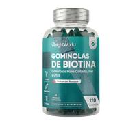 Gominolas de Biotina 5000 mcg - 120 Unidades - Suministro para 2 Meses | 13 Multivitaminas y Minerales en Gomitas con Vitamina C, E, Grupo B, D, A, Selenio, Yodo, Colina, Inositol - Vegetarianas