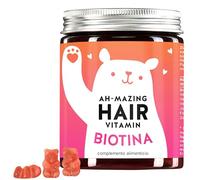 Gominolas de Biotina Ah-mazing Hair Vitamins para Pelo, Piel y Uñas - 5000 µg de Biotina, Zinc, Vitaminas B6, C, E, Ácido Fólico & Yodo - 60 Unidades (2 Meses), Veganas, Bears with Benefits