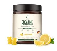 Gominolas de Creatina - 3000 mg de creatina por porción - 99 gominolas sin azúcar - Probadas en laboratorio, hechas en Alemania - con vitaminas B3, B6 y B12 - alternativa tabletas y polvos - Limon