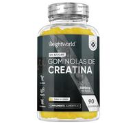 Gominolas de Creatina Monohidratada 3000mg - Gomitas Pre Entreno Sabor Limón de Creatina Monohidrato Sin Azúcar ni Gluten - Suplemento para el Gym, Sin OGM