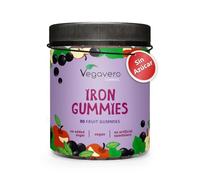 Gominolas de Hierro Vegavero® | 97% de Fruta y Sin Azúcar | Para Niños y Adultos | Para la Anemia + Energía + Cansancio | 90 Gominolas | 100% Vegano y Sin Aditivos