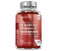 Hierro Suplemento 14 Mg - 120 Gominolas con Sabor Natural a Melocotón - 2 Meses de Suministro de Hierro Vegano, Sin OGM, Sin Gluten y Keto