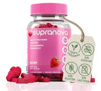 Gominolas de Inositol de alta concentración para mejorar la salud hormonal femenina (60 gummies). Gomitas con D-Chiro y Myo Inositol, ácido fólico y probióticos. Sin azúcar y 100% veganas