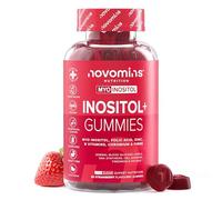 Gominolas de Inositol Myo y D-Chiro 40:1 - con Inositol, Ácido Fólico, Cromo, Zinc, Vitaminas B6 y D3, y Fibra - Suplemento para el Equilibrio Hormonal Femenino - Vegano - 60 PCOS Gominolas - Novomins