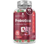 Gominolas de Probióticos para Niños 90 unidades - Con 1 mil millones de UFC de Bacillus Coagulans e Inulina - Veganas, Sin Gluten ni Lactosa