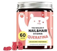 Gominolas de Queratina - You nailed It - Cabello y Uñas - Vitamina C, E, Selenio, Zinc, Cobre y Biotina - 400 mg de Queratina - 60 piezas - Sin Azúcar, Vegetariano - Bears with Benefits