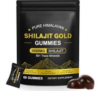 Gominolas de Shilajit 3000mg, Shilajit Puro del Himalaya, Gold Shilajit Gummies, Sin Gluten (60 Gominolas) (1 PC)