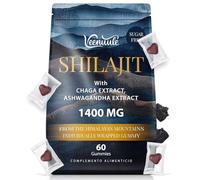Gominolas de Shilajit Puro del Himalaya 1400 mg, Extracto 20:1, con Ashwagandha y Chaga, Más de 85 Minerales y Ácido Fúlvico, Complejo de Alta Potencia, Más Prácticas que la Resina, Veganas