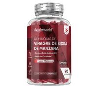 Gominolas de Vinagre de Sidra de Manzana - 1000 mg 90 gominolas - Suplemento Detox con Ácido Acético, Remolacha, Vitamina C, Vitaminas B6 y B9
