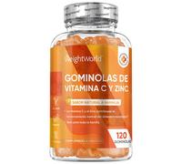 Gominolas de Vitamina C y Zinc 200 mg - Suplemento con 120 Gummies para el Mantenimiento del Sistema Inmune y Cuidado de Huesos, Cabello y Piel