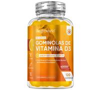Gominolas de Vitamina D3 4000 UI - 120 gominolas para el Mantenimiento del Sistema Inmune, Dientes, Huesos y Músculos