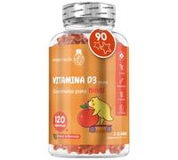 Gominolas de Vitamina D3 para Niños - 1000 UI 120 Gummies - Apoyo para el Sistema Inmune, Crecimiento y Desarrollo de Huesos