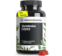 Gominolas de Vitamina D3 y K2 - Sin azúcar y vegano - 120 Gummies sabor tropical - 1000 U.I. D3 por dosis diaria - Para huesos, función muscular y sistema inmunitario - Probado en laboratorio