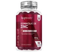 Zinc Gominolas, Sabor Natural a Frambuesa, 3 Meses de Suministro, 90 Gominolas Veganas - Zinc Contribuye al Mantenimiento Normal del Sistema Inmune (EFSA), Sin Gluten ni OGM