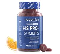 Gominolas His Pro+ | para el Apoyo a la Próstata | 60 Gominolas | Novomins | Saw Palmetto, Calabaza, Ortiga, Zinc, Licopeno, Shiitake y Reishi | Multivitaminas Hombre para la Salud Urinaria