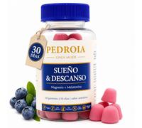 Gominolas Melatonina 1,8mg y Magnesio 180mg | 60 Gummies para Conciliar el Sueño | 30 Días | Magnesio Citrato | Descanso | Vegano, Sin Gluten, Sin Lactosa | Sabor Arándano | PEDROIA