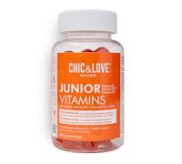 Gominolas Multivitaminas Niños sin Azucar con Vitamina C D B6 B12 + Apoyo Sistema Inmunitario Crecimiento y Energia + Vitaminas sin Gluten ni Lactosa Sabor Naranja 60 Gummies - CHIC & LOVE