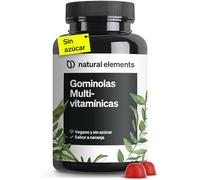 Gominolas Multivitaminas y Minerales - 120 Gomitas sin azúcar con sabor a naranja - Vitaminas y minerales esenciales como Vit C, D3, zinc y biotina - Probadas en laboratorio en Alemania