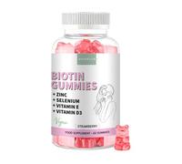 Gominolas para el Pelo de Biotina 10.000mcg Sabor Fresa - 60 Unidades