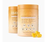 Gominolas para mujeres, gominolas probióticas avanzadas para el cuidado vaginal, equilibrio del pH, favorecen un olor y una flora vaginal saludables, piña sin azúcar, 60 unidades.,2pcs