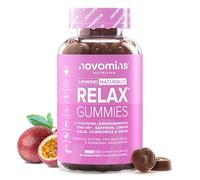 Gominolas Relax - Ashwagandha KSM-66, L-Teanina, Azafrán, Melisa y Manzanilla con Vitaminas B6 y B12 - Apoyo para la Relajación y la Función Psicológica y Hormonal - Vegano y Sin Gluten - 60 Gominolas