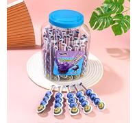 Gominolas Stick de Frutas | Tarro 50 Unidades | Caramelos Blandos Tipo Gummy | Mini Sticks Dulces y Suaves | Sabores Frutales (Blueberry)