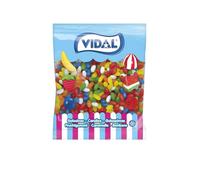 Gominolas vidal Glas Fruit bolsa 2 Kg - Pequeñas grageas multicolor de diversos sabores frutales. Su interior dulce terminará de conquistarte - Sin Gluten y sin Grasa