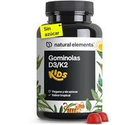 Gominolas vitamina D3 y K2 para niños - 120 Gomitas veganas sin azúcar - Sabor tropical - Fórmula ideal para niños para soporte al sistema inmunitario y bienestar general - Probadas en laboratorio