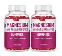 Gomitas De Apoyo For El Sueño Y El Estrés, Ayuda For La Recuperación Del Sabor De Frutas Naturales, 60 Unidades(2pcs)