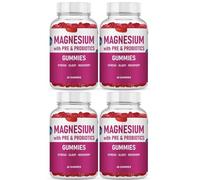 Gomitas De Apoyo For El Sueño Y El Estrés, Ayuda For La Recuperación Del Sabor De Frutas Naturales, 60 Unidades(4pcs)