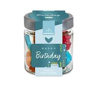 Gomitas de frutas de feliz cumpleaños | Regalo de cumpleaños | Regalo para cumpleaños | Tu regalo para cumpleaños | Regalo en un práctico tarro de almacenamiento