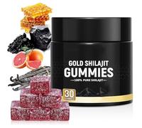 Gomitas de Shilajit Orgánico, Suplemento de Shilajit Puro del Himalaya para Hombres, Gomitas para el Bienestar, 30 unidades/caja, Suministro para 30 días por botella (1pc)