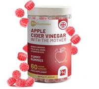 Gomitas de vinagre de sidra de manzana con la madre (1000 mg) | Enriquecidas con vitamina B12, vitamina B6, ácido fólico, cromo y yodo | 60 gomitas vinagre de sidra de manzana | Sabor a manzana