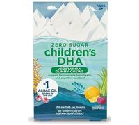 Gomitas masticables veganas DHA para niños, cero azúcar, omega-3 de aceite de algas, limón de fruta de la pasión, 30 gomitas