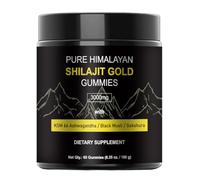 Gomitas puras de Shilajit del Himalaya: Shilajit de grado dorado, rico con ácido fúlvico Ashwagandha y más de 85 oligoelementos, sin azúcar añadido, envueltas individualmente, para hombres y mujeres