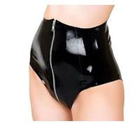 Gomma lattice100% gomma lattice nero pantaloncini triangolo a vita alta, nero, XXL