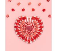 Gommy's Factory LOVE&KISSES (Sin Gluten). Tarta Regalo de Gominolas con Forma de Corazón, 41 Golosinas, 250 g