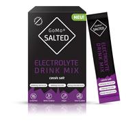 GoMo SALTED Hydration Aid | Electrolitos bajos en calorías sin azúcar | Absorción de agua e hidratación más rápida | 30 porciones con sal de alpino suiza I Cassis sabor